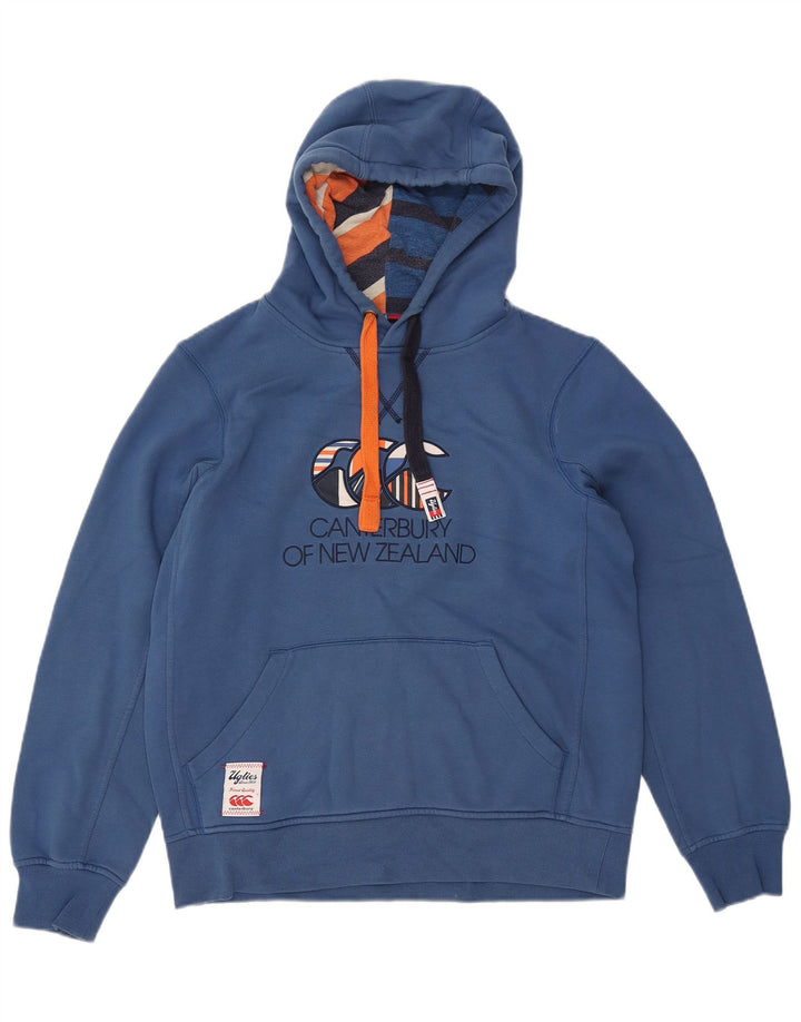 Męski sweter z kapturem Canterbury Uglies Graphic, średni niebieski