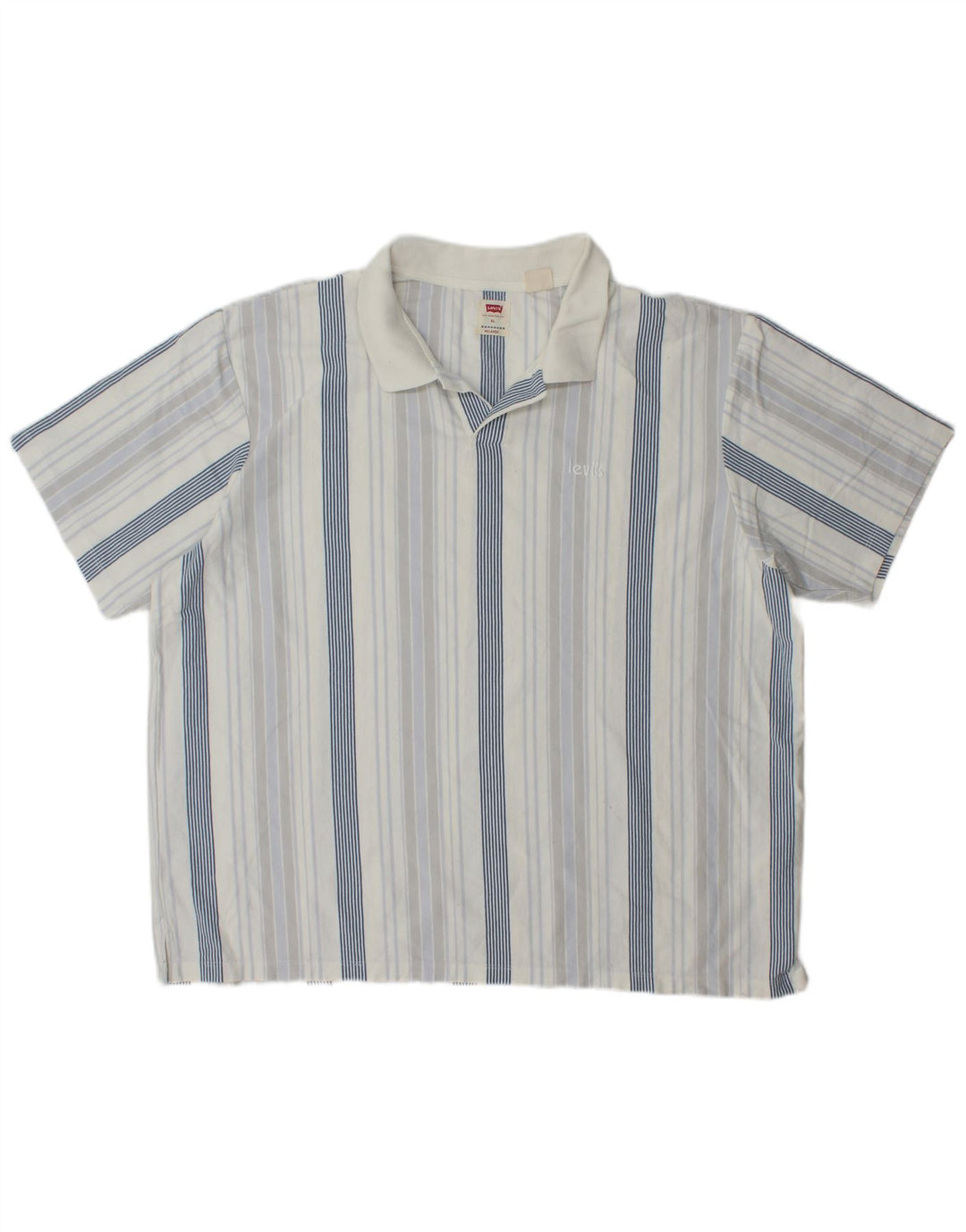 Męska koszulka polo Levi's o swobodnym kroju XL, bawełniana w niebieskie paski