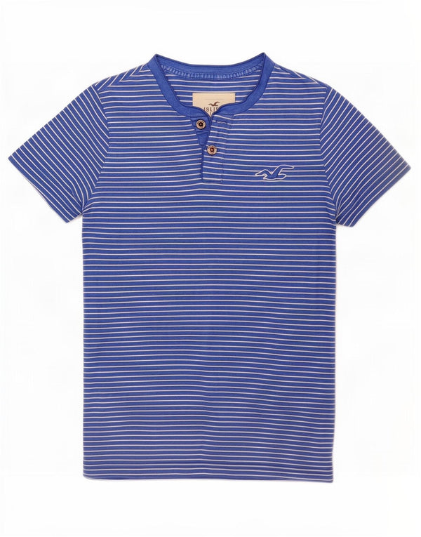 T-shirt męski Hollister, bawełniany, w małe niebieskie paski