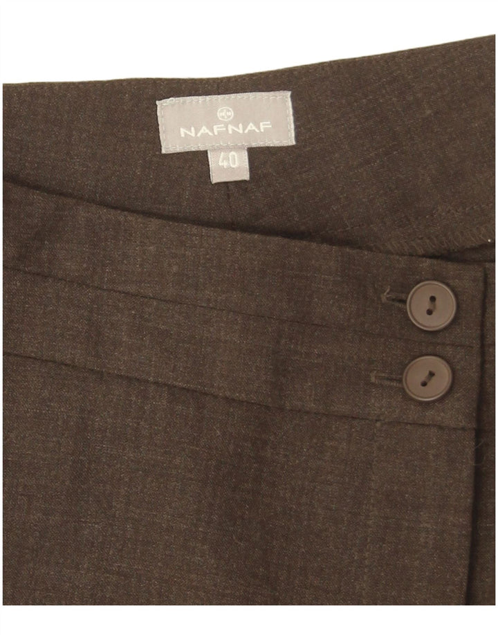 Damskie spodnie garniturowe Naf Naf EU 40 Medium W30 L33 Brązowy poliester