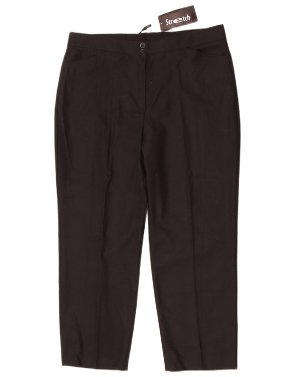 Damskie spodnie codzienne Schmeinck ze stretchem UK 20 2XL W36 L26 czarne