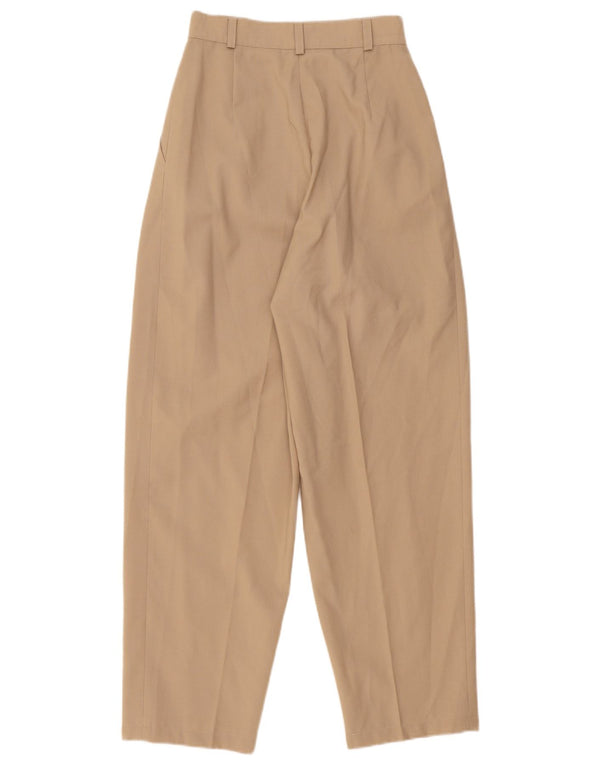 Vintage damskie spodnie na co dzień z wysokim stanem IT 36 XS W25 L29 beżowe