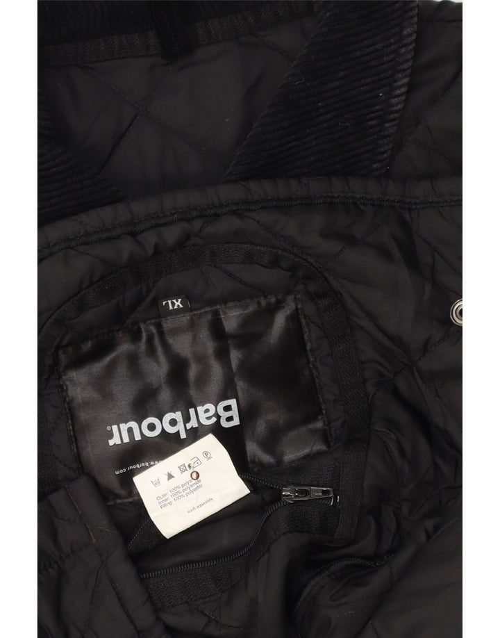 Damska pikowana kurtka Barbour UK 18 XL, czarna, poliamid