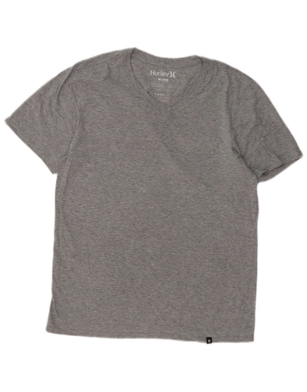 T-shirt męski Hurley, mały, szary, z bawełny w plamki