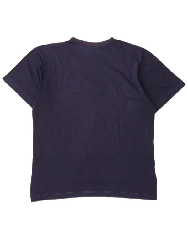 Męska koszulka z grafiką AUSTRALIAN L'ALPINA Top IT 52, duża, granatowa, bawełniana