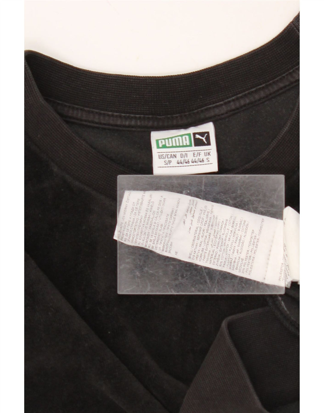 PUMA Mens Velvet Graphic Sweatshirt Jumper Small Black Cotton