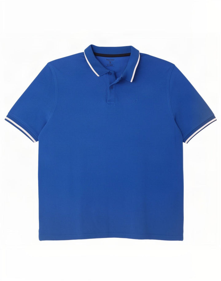 Męska koszulka polo James Pringle XL, niebieska, bawełniana