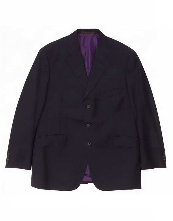 Marks & Spencer Męska marynarka zapinana na 3 guziki, UK 44 XL, granatowa, wełniana