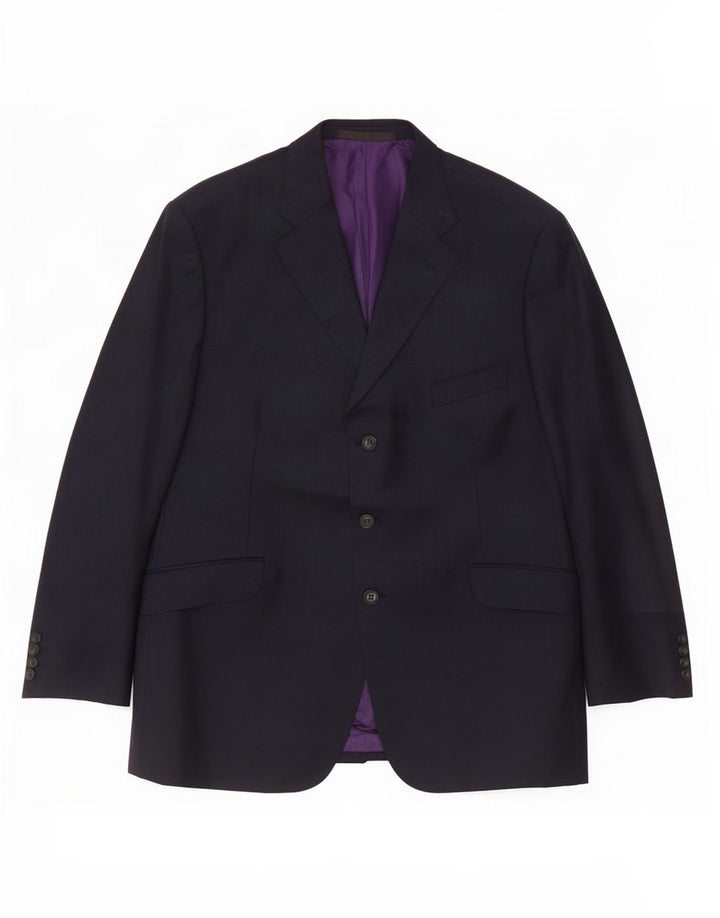 Marks & Spencer Męska marynarka zapinana na 3 guziki, UK 44 XL, granatowa, wełniana