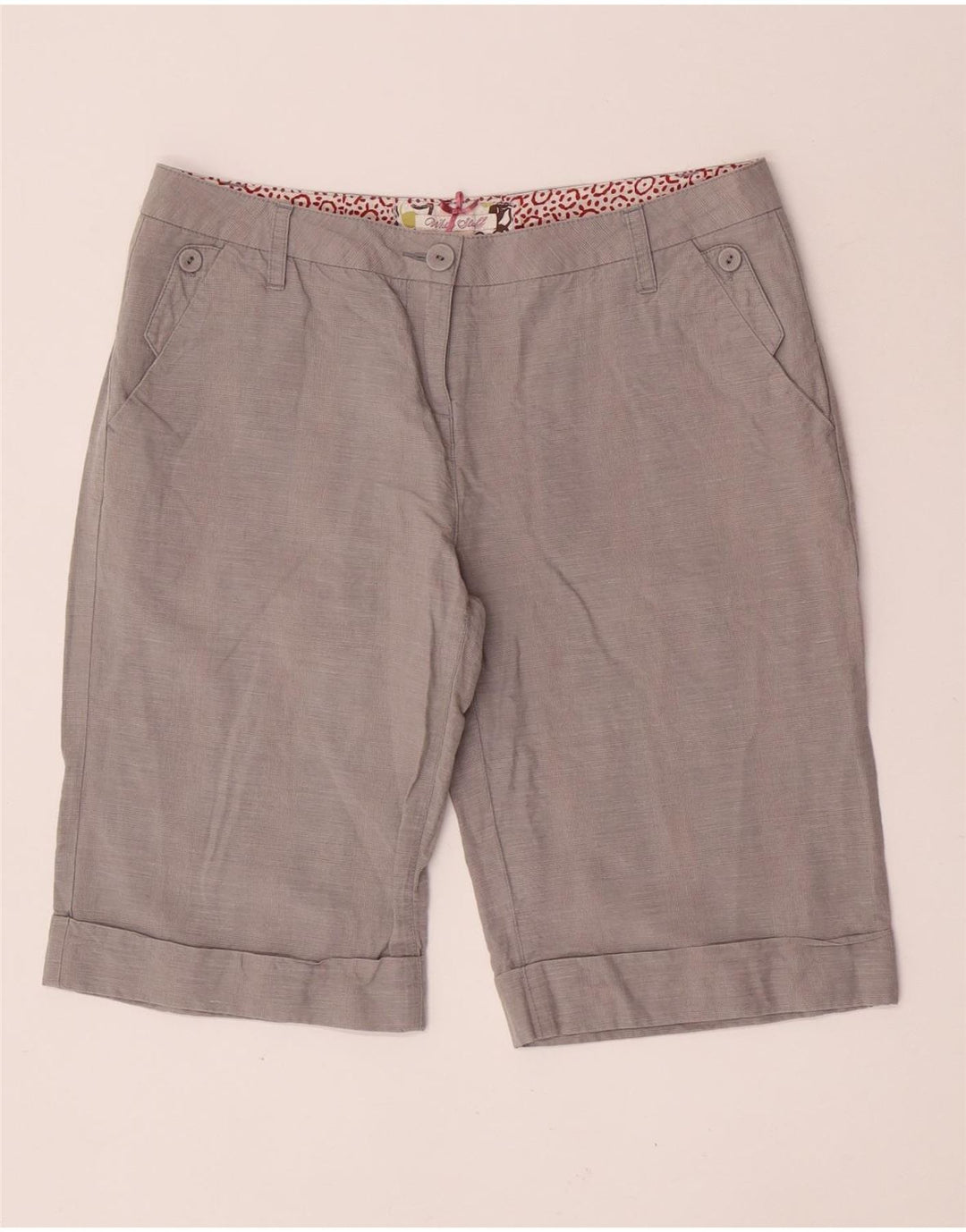 Damskie spodenki Chino WHITE STUFF UK 14 Large W32 Szare lniane