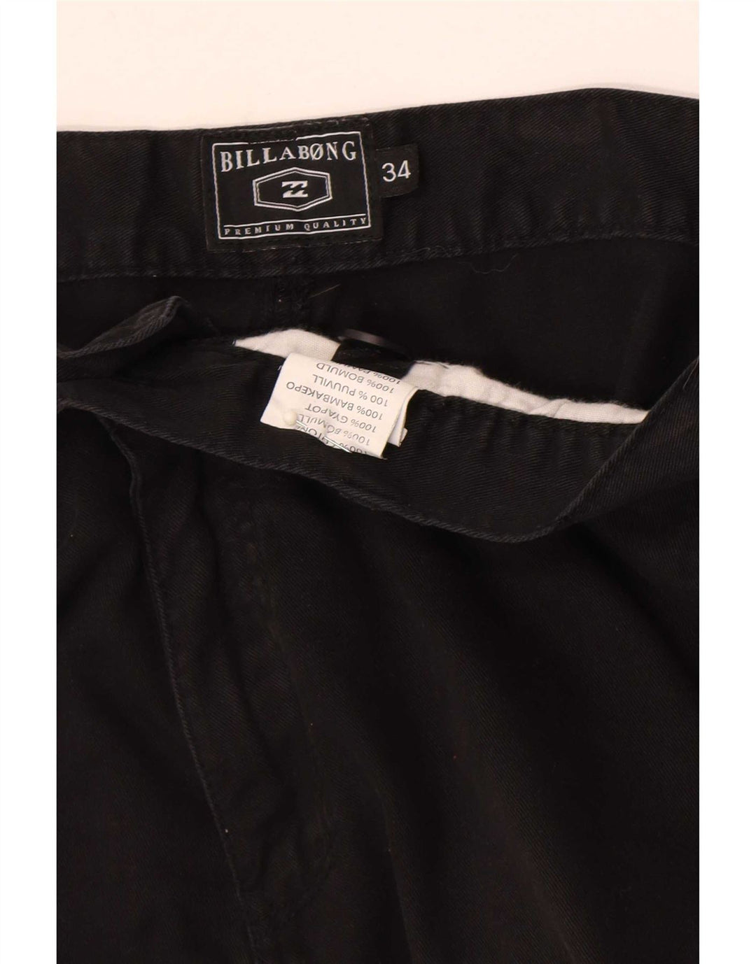 Męskie spodenki cargo Billabong W34, duże, czarne, bawełniane