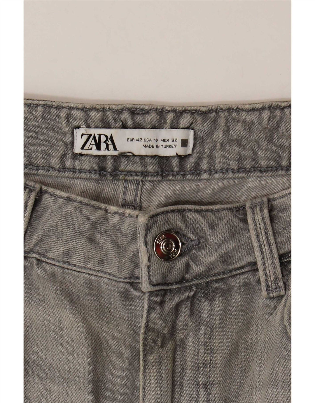 Damskie jeansy zwężane Zara EU 42 Large W32 L27 Szare