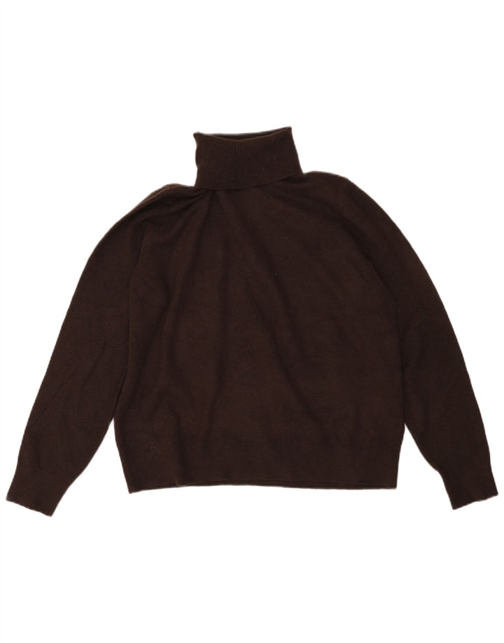 Marks & Spencer Damski sweter z golfem, UK 14, średni brąz