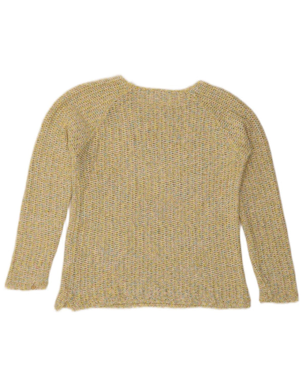 Sweter dziewczęcy z dekoltem w łódkę Zara 13-14 lat, żółty