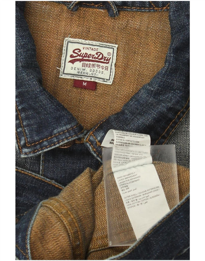 Męska kurtka dżinsowa Superdry UK 38, średni granatowy, bawełniany