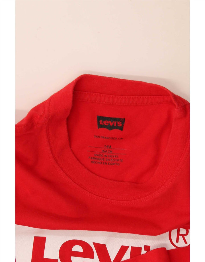 Koszulka chłopięca Levi's z grafiką, 13-14 lat, czerwona
