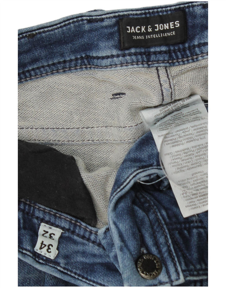 Męskie jeansy typu slim Jack & Jones W34 L32 Niebieskie bawełniane