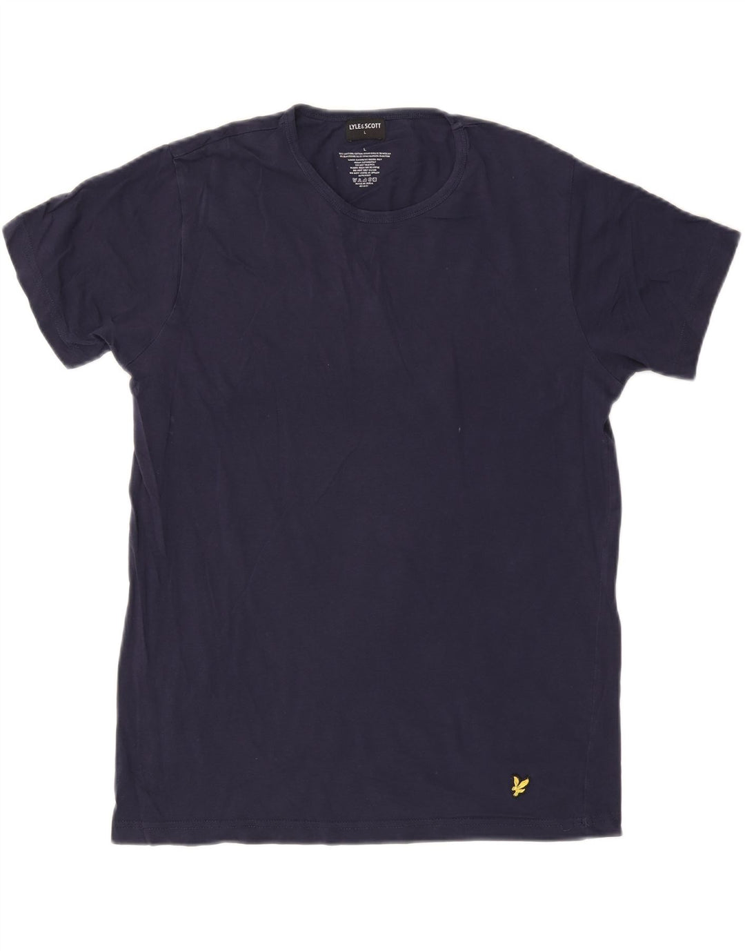 Lyle & Scott Męski T-shirt Top, duży, granatowy, bawełniany