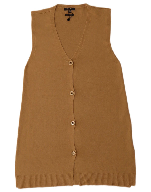 Damski sweter rozpinany Massimo Dutti z długim rękawem, bez rękawów, UK 10, mały beż