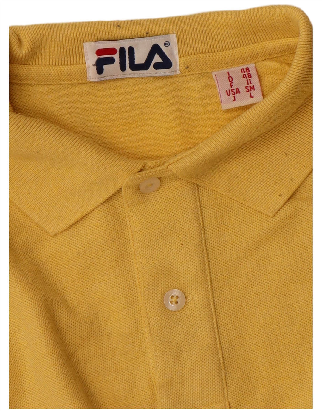 Męska koszulka polo Fila IT 48 Średnia żółta bawełna