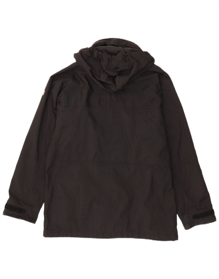 HELLY HANSEN Męska kurtka przeciwdeszczowa z kapturem UK 38 Średni czarny nylon