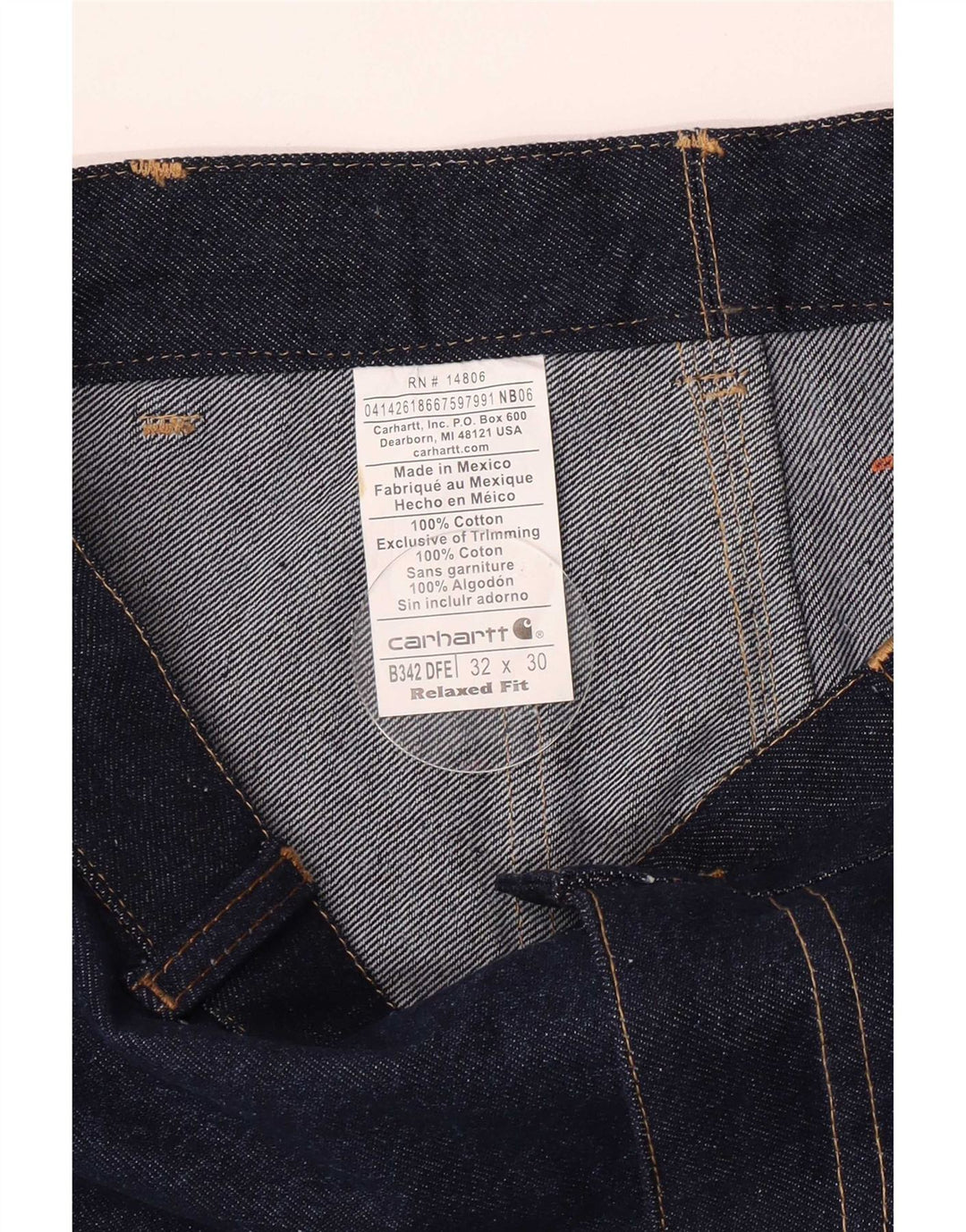Męskie jeansy cargo Carhartt W32 L27 Granatowe, bawełniane