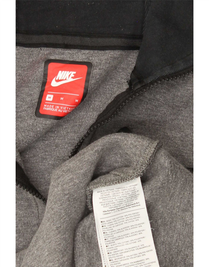 Męski sweter z kapturem i zamkiem błyskawicznym Nike, średnioszary, bawełniany
