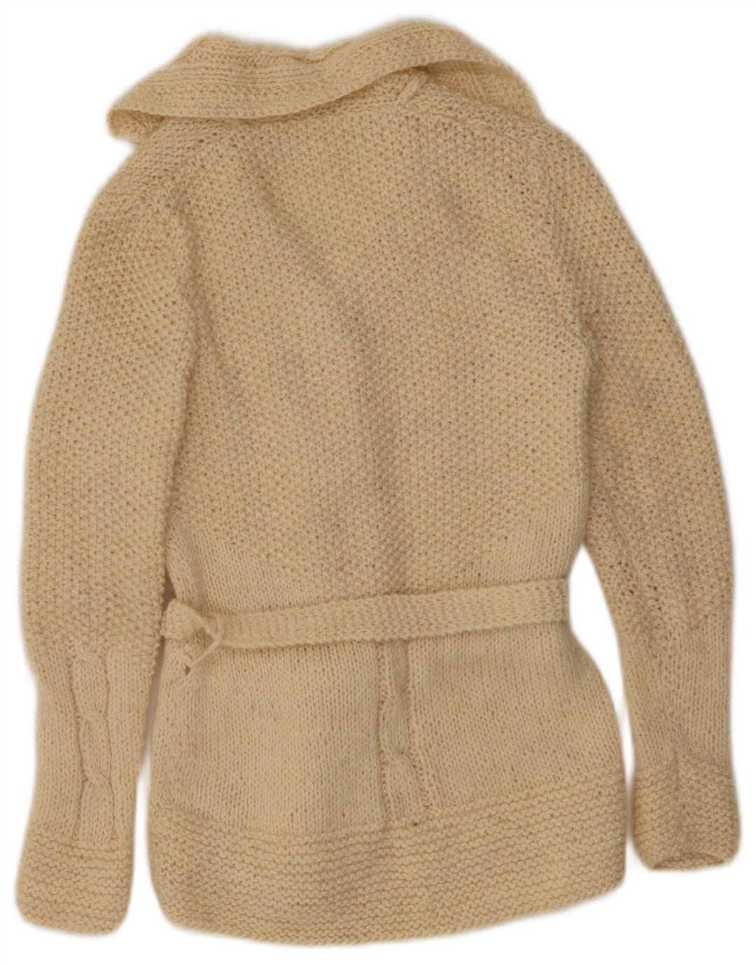 Sweter damski w stylu vintage, UK 12, średni, w kolorze złamanej bieli