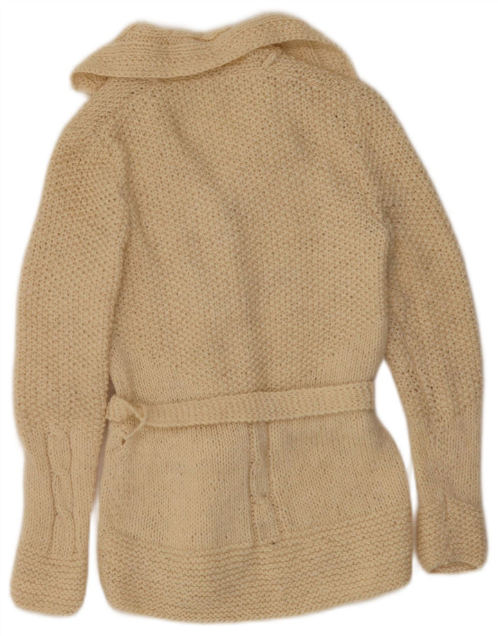 Sweter damski w stylu vintage, UK 12, średni, w kolorze złamanej bieli