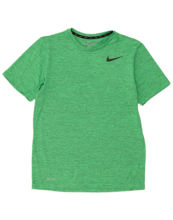 Męski T-shirt Nike Dri Fit Top, średni, zielony, nakrapiany poliester