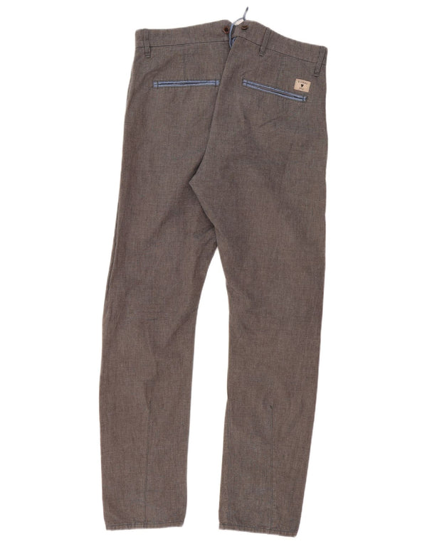 Męskie proste spodnie chino Guess W31 L31 szare bawełniane