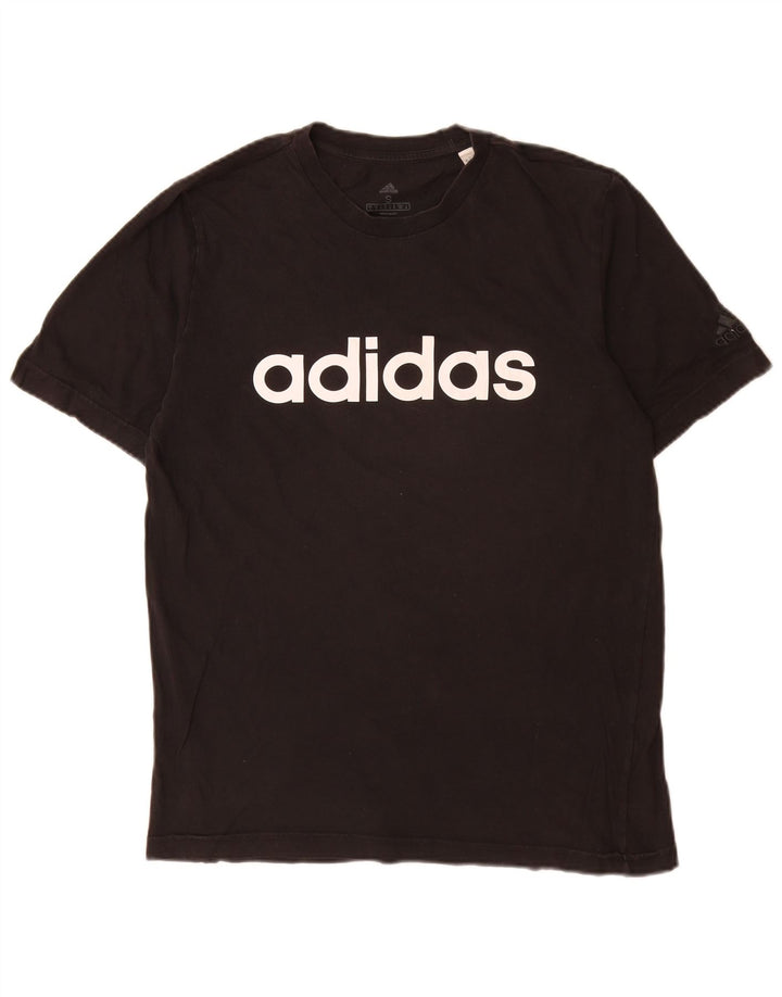 Męska koszulka z grafiką Adidas, mała, czarna