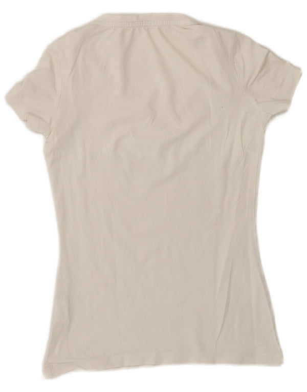 Damska koszulka graficzna Calvin Klein Jeans Top UK 6 XS, biała bawełna