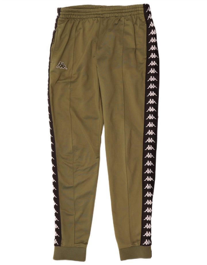 Męskie spodnie dresowe KAPPA z grafiką, duże zielone bloki kolorów