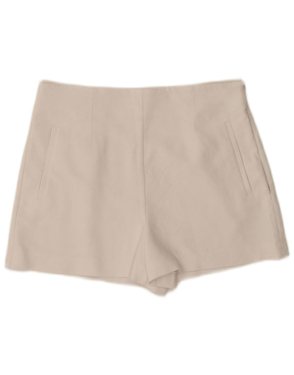 Damskie spodnie z wysokim stanem Zara XL W32, biała bawełna