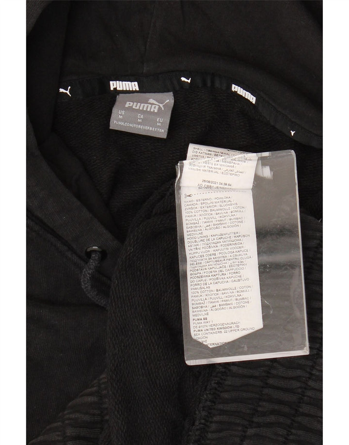Damski sweter oversize z kapturem PUMA UK 14, średni czarny, bawełniany
