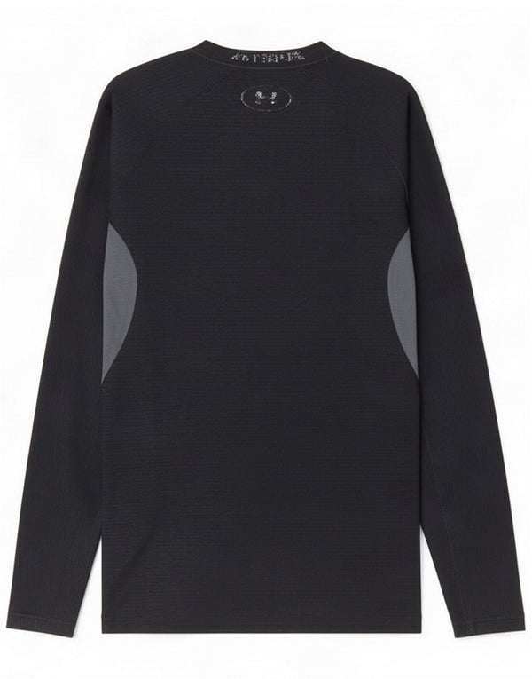 Under Armour Mens Heat Gear Top Long Sleeve Medium Black Colourblock