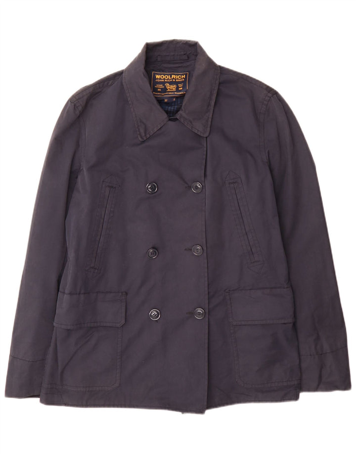 Trencz damski Woolrich UK 18 XL, granatowy, bawełniany