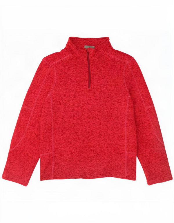 Damski sweter z zamkiem błyskawicznym Mountain Warehouse UK 18 XL Czerwony nakrapiany