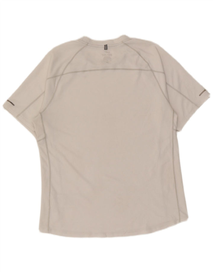 Męski T-shirt Nike Dri Fit Top, średni biały poliester