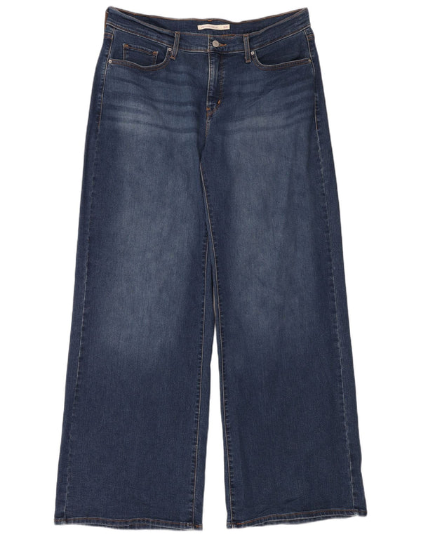 Damskie jeansy Levi's 318 z szeroką nogawką US 16 2XL W40 L34 Niebieskie bawełniane