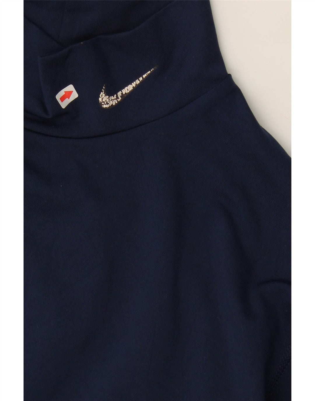 NIKE Womens Dri Fit Top Long Sleeve UK 12 Medium Navy Blue Polyester Vintage Nike and Second-Hand Nike from Messina Hembry 