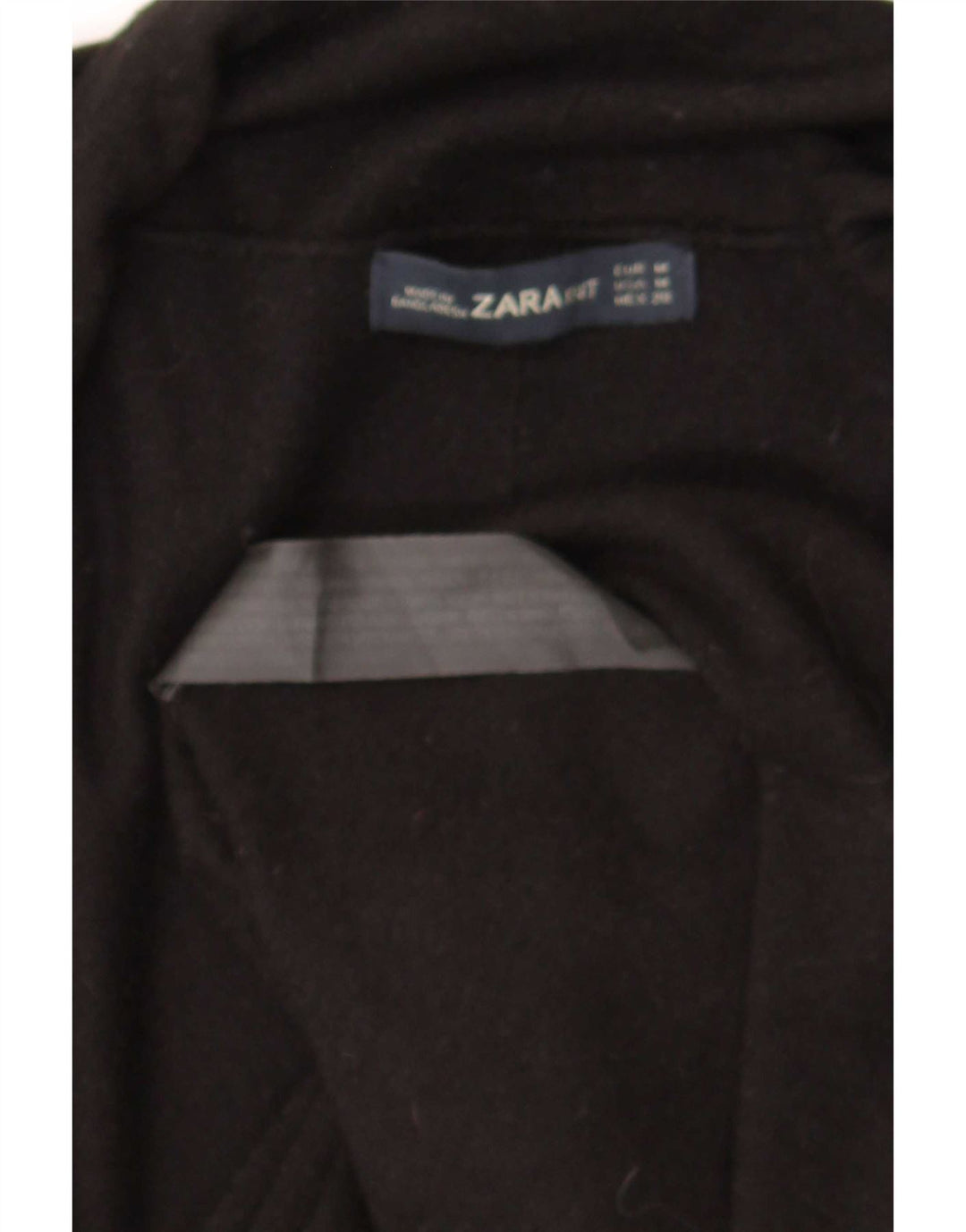 Sweter damski Zara z otwartym kardiganem UK 12, średnia czarna wiskoza