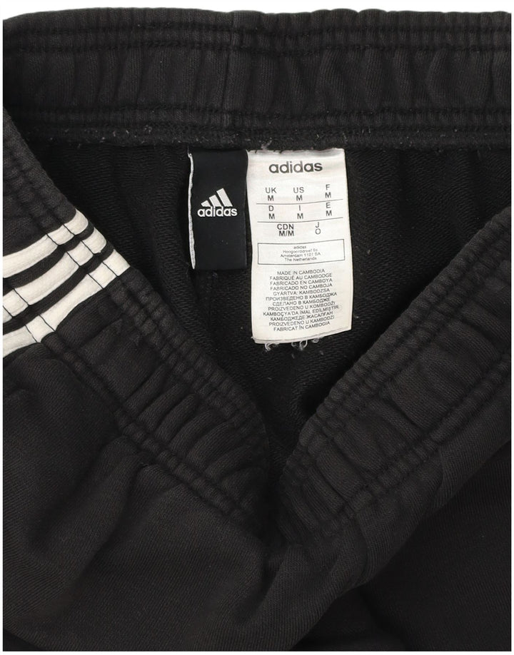 Męskie spodnie dresowe Adidas, średnie czarne, bawełniane