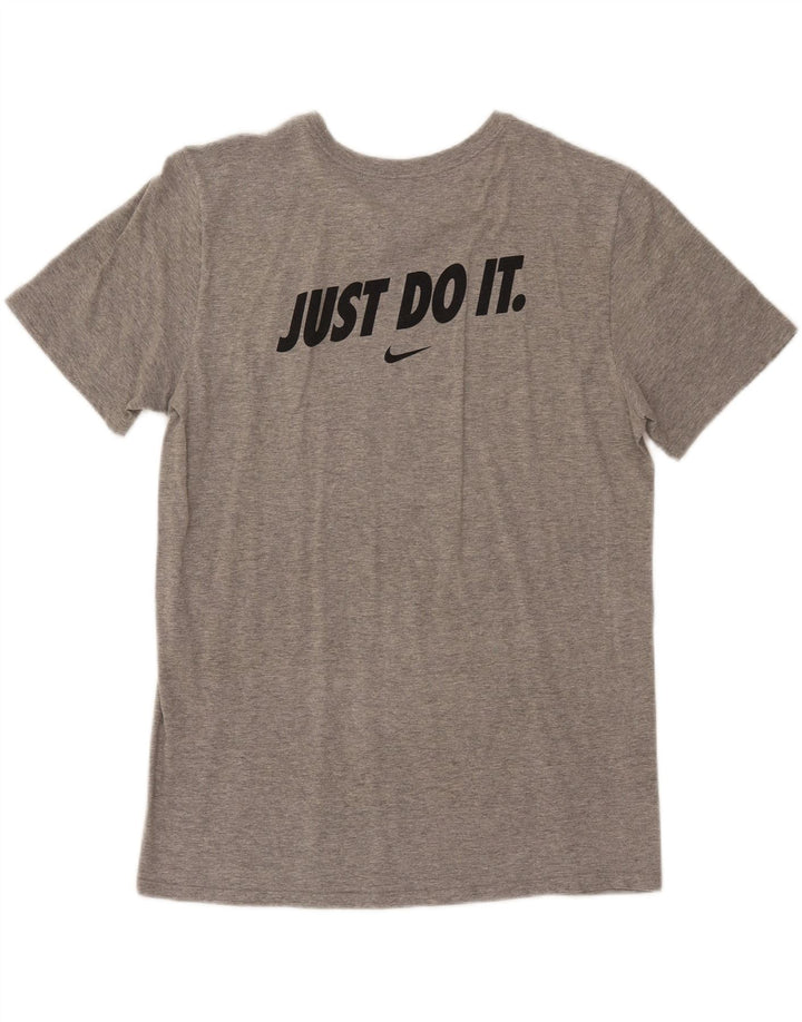 NIKE Mens Athletic Cut Graphic T-Shirt Top Medium Grey Vintage Nike and Second-Hand Nike from Messina Hembry 