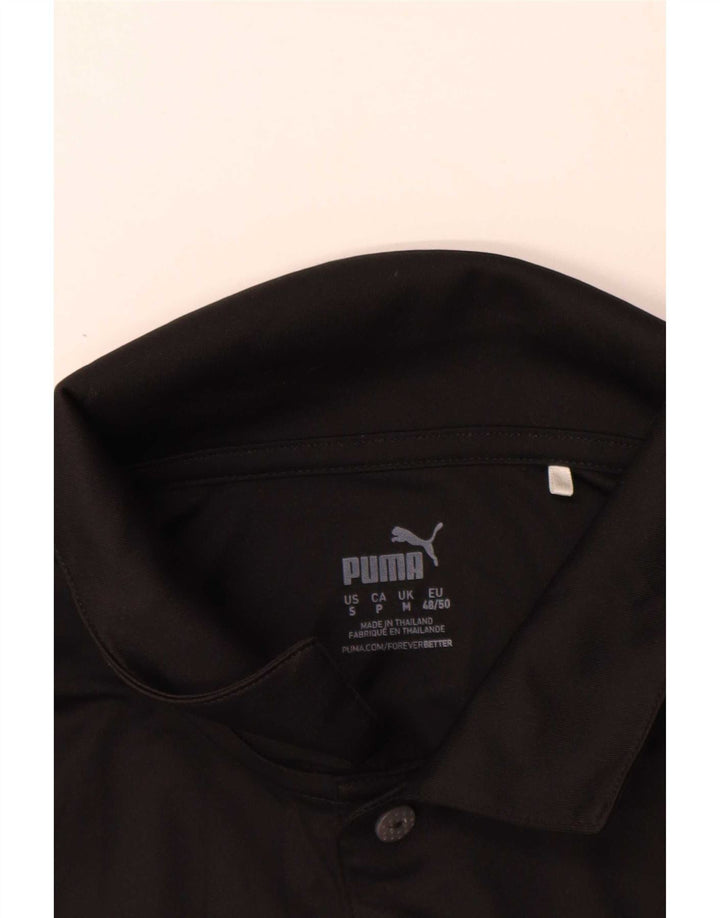 Męska koszulka polo Puma, średni czarny poliester