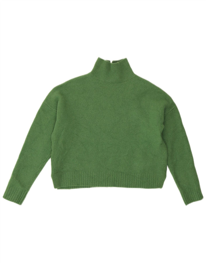 Whistle Damski sweter z golfem UK 10 Small Green