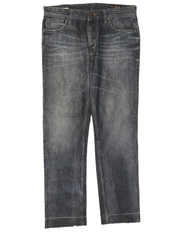 Męskie proste dżinsy Jack & Jones W34 L31 granatowe