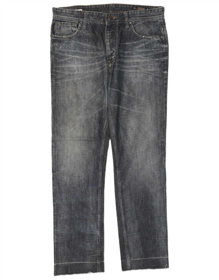 Męskie proste dżinsy Jack & Jones W34 L31 granatowe