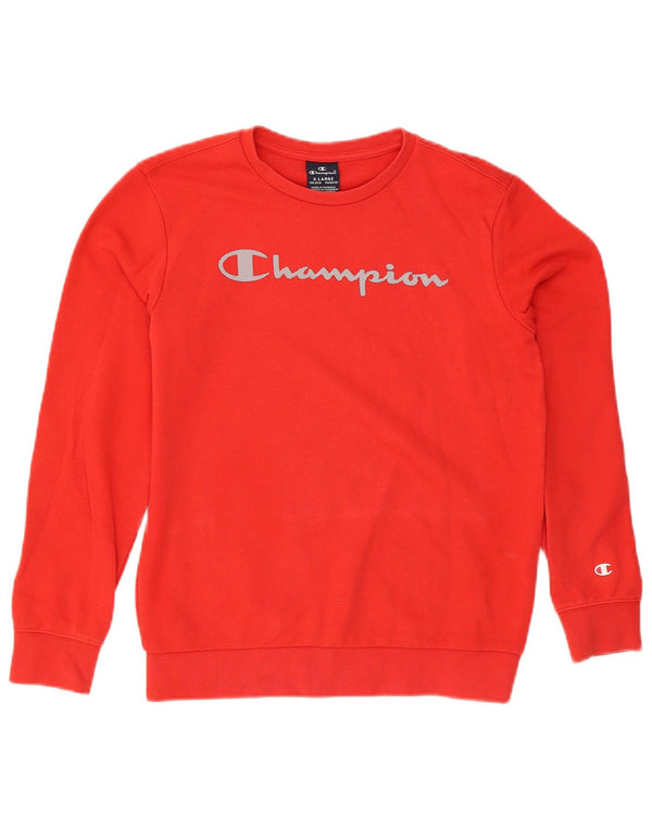 Chłopięca bluza z grafiką Champion, 13-14 lat, XL, czerwona, bawełniana